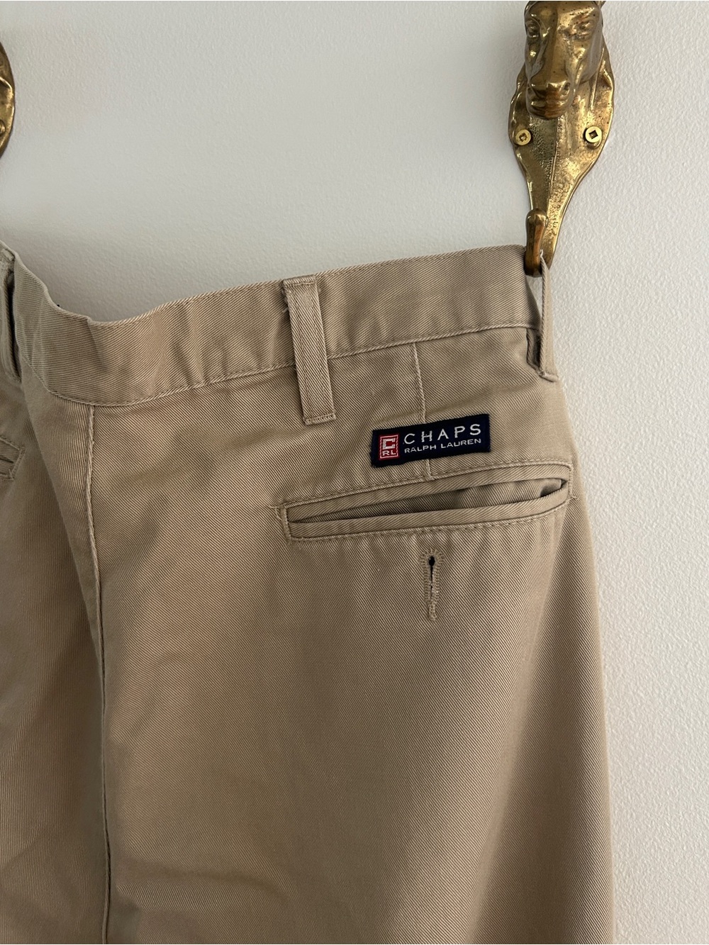 Vintage Chaps Ralph Lauren Men's Khaki Pleated Chinos - Picture 7 of 7
